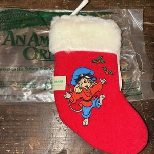 Vintage 1986 McDonalds Sears An American Tail Christmas Stocking